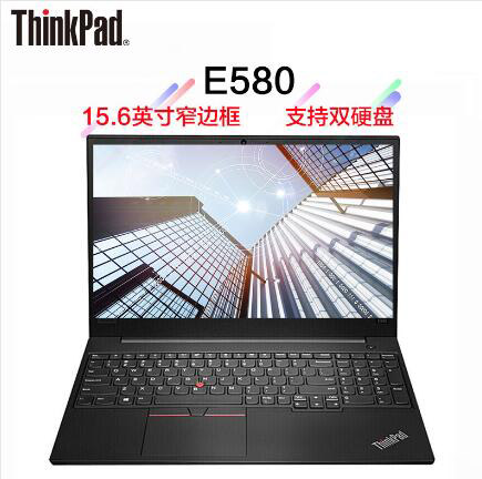 联想（Lenovo）ThinkPad E590 15.6英寸轻薄窄边框笔记本电脑（i7-8565U/8G/256G SSD/2G独显/FHD）黑色 (图1)