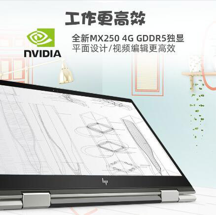 惠普/HP Envy X360 15 15.6英寸轻薄翻转触控笔记本电脑(i7-10510U/8G/1TB/4G独显）含触控笔 (图4)